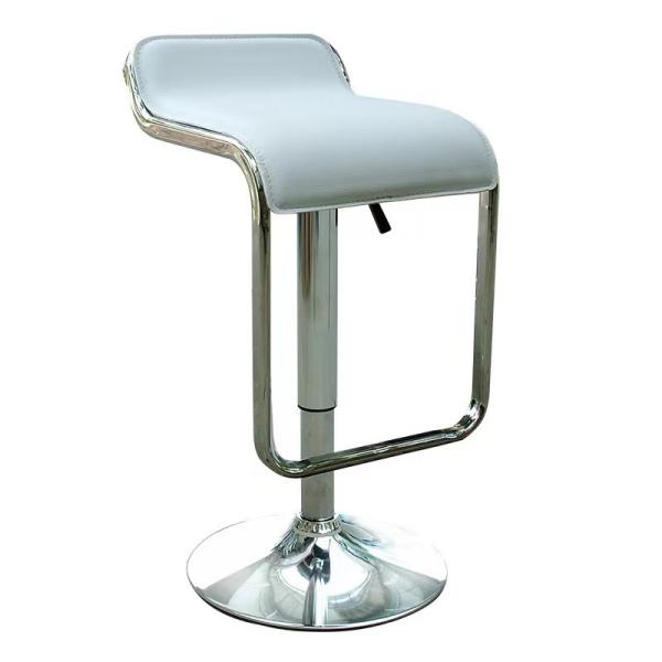 Lounge Hotel Trade Show Booth Furniture Gas Lift Bar Chair PU Pocated For Coffee Shop