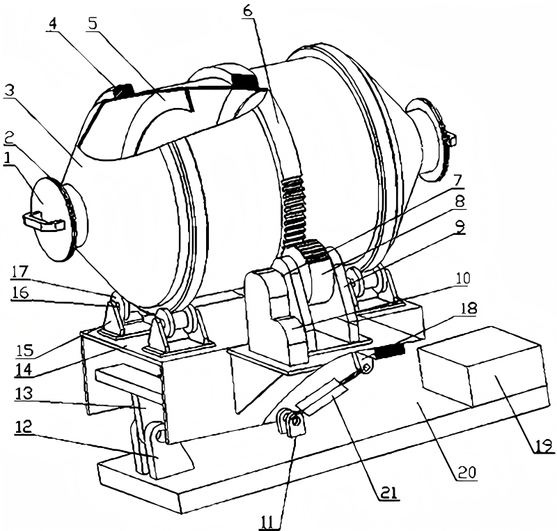 Compact 800 Litres Industrial Powder Mixer With Efficient Production Line