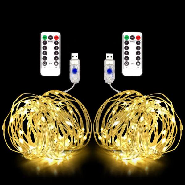 10m/20m 100 Lamp Rgb Led Leather Wire String Light Christmas Atmosphere Lights
