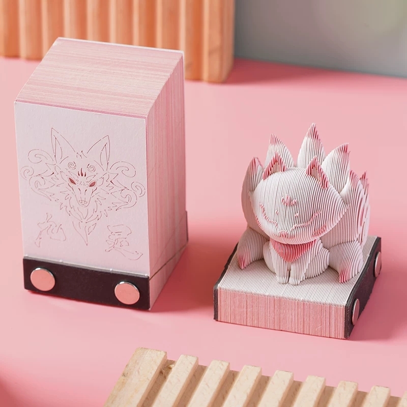 3D Paper Sculpture Memo Pad Block For Creative Desktop Decoration