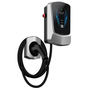 7 дюймовый ЖК-дисплей 22 кВт Коммерческое электромобильное стенное зарядное устройство 5 м длина кабеля