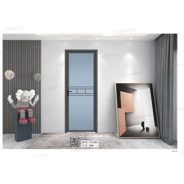 Secure Manual Opening Aluminum Frame Tempered Glass Shower Door For Bathroom