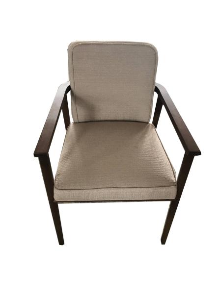 solid wood frame fabric upholstery arm chair/wooden dining chair/desk chair
