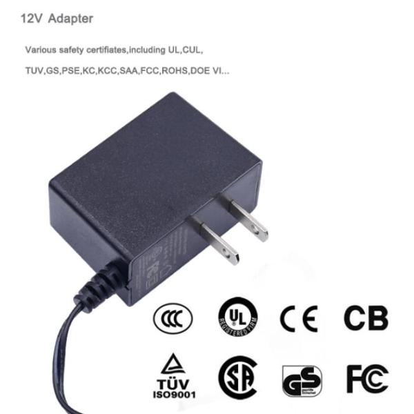 12V 1A 1.5A 2A 2.5A 3A Wall Mount Power Adapter 12W 24W 36W With UL CB CE certified, for motor battery CCTV cameras