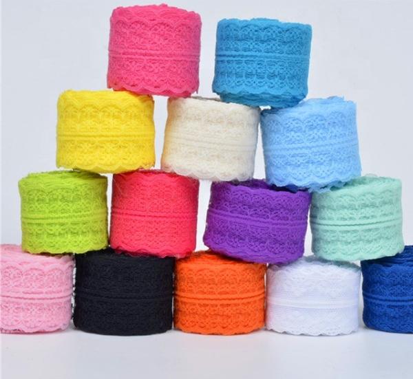 Design Colorful Lace Rice Shape Ribbon Roll for Dry Clothing Garment Decoration Accessories Ramadan Graduation School Gift Packaging