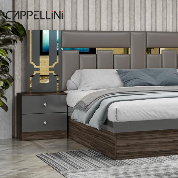 Foshan Wholesale Price King Size Wooden Leather Bed Room Home Modern Luxury Cheap Full Mdf Bedroom Furniture Set