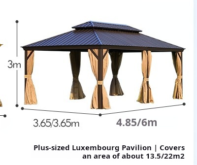 Aluminium Frame Patio Gazebo Tent Outdoor Gazebo Canopy With Galvanized Sheets Celling