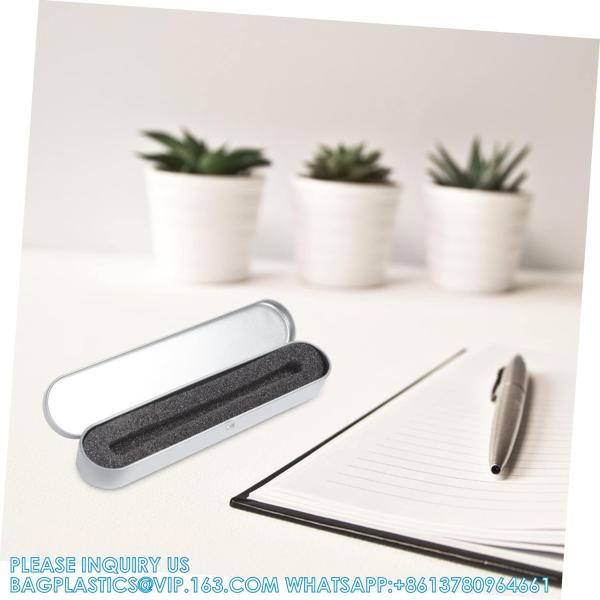 Tinplate Box Plastic Hinges Jewelry Box Hinges Metal Pencil Le Pen Pencil Jewelery Box Tin Pen Case Silver Sturdy Pen