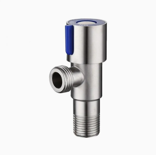 Lead-Free SUS304 Angle Valve Brushed Finish High Pressure Resistant Water Shut-off Valve for Home Plumbing