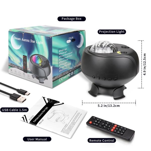 Starry Projector Aurora Galaxy Projector Light Baby Star Night Light Northern Light Projection Lamp For Kids Adults Holi