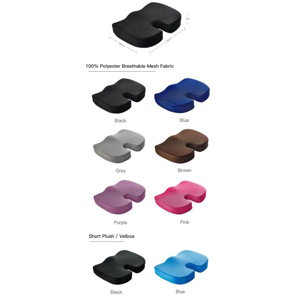 U-Shape Memory Foam Car Seat Cushion for Orthopedic Support Promotion Discount