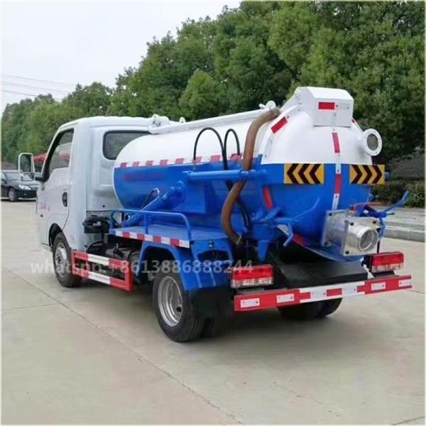 Factory Low Cost Dongfeng  Tuyi 2000-3000 Liters  Small Suction Sewage Truck  High-pressure Cleaning Truck     Vacuum Truck