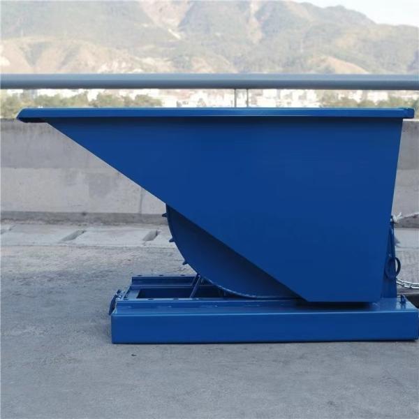 Heavy Duty Self Dumping Scrap Hoppers , Mild Steel Forklift Waste Tipping Bin