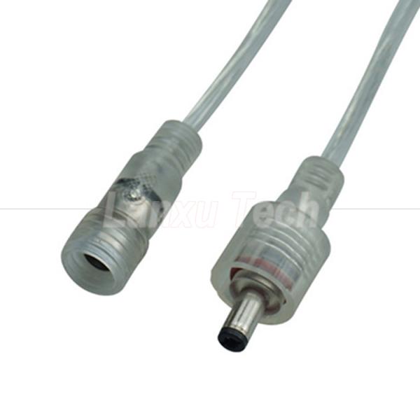 Waterproof Male to Female DC.5x2.1mm Barrel Jack Power Extension Cable for LED Strip Lamp Bulb Light