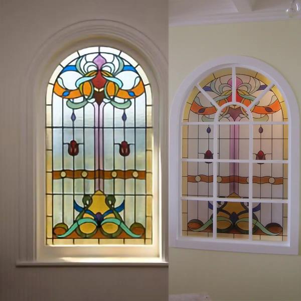 12mm Custom Stained Glass Panels CE Cathedral Window Glass