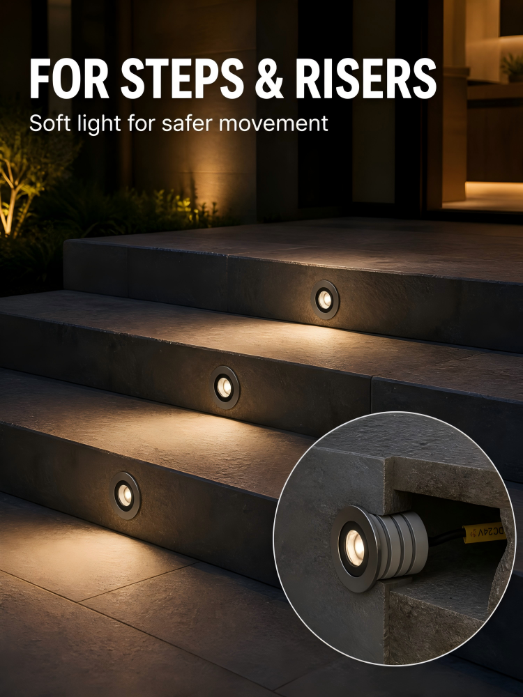 12V 24V LED Buried Ground Lights Low Voltage High Luminous For Swimming Pool Surrounding
