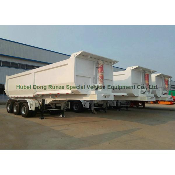 Heavy Duty Dumper Semi Trailer Truck for 3 Axles U shape Hydraulic dump Tipper Trailer 45 - 50 Ton