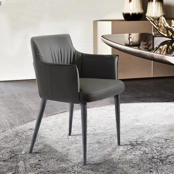 ErgoFlex Silicone Leather Chair ,   Adaptable  Italian Modern Dining Chairs