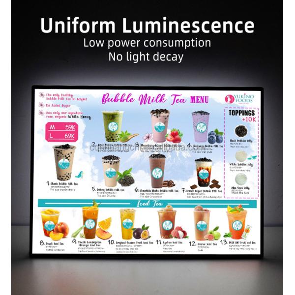 Ультратонкий тонкий стеклянный фонарик для стенного цифрового плаката рекламы супермаркетов