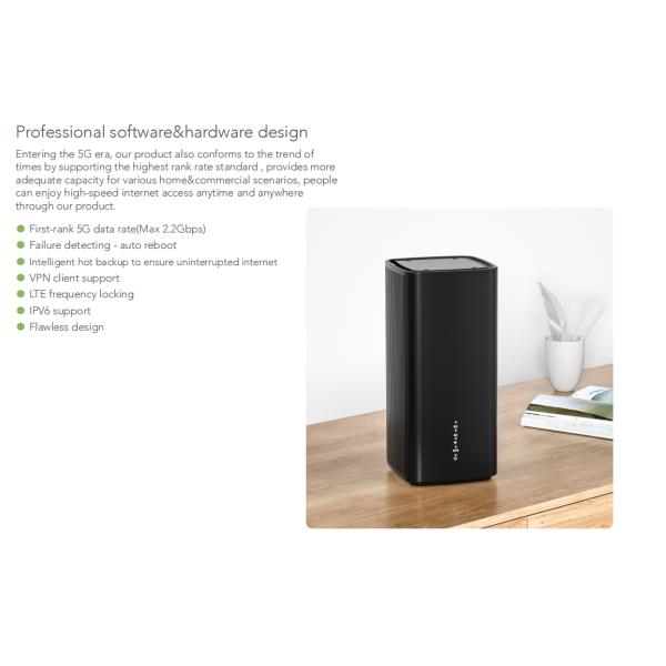 3GPP R15 5G Wireless Router FDD-LTE TDD-LTE WCDMA 2.2Gbps 766Mbps Max