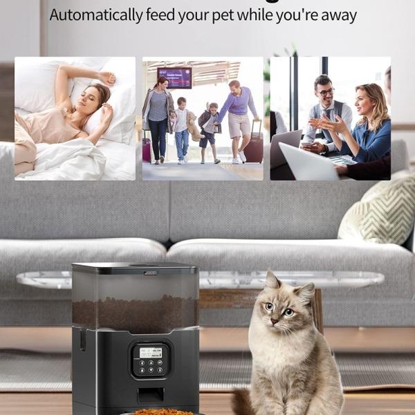 105 Fl Oz 3L Rechargeable Pet Automatic Feeders BPA Free With Child Safety Lock