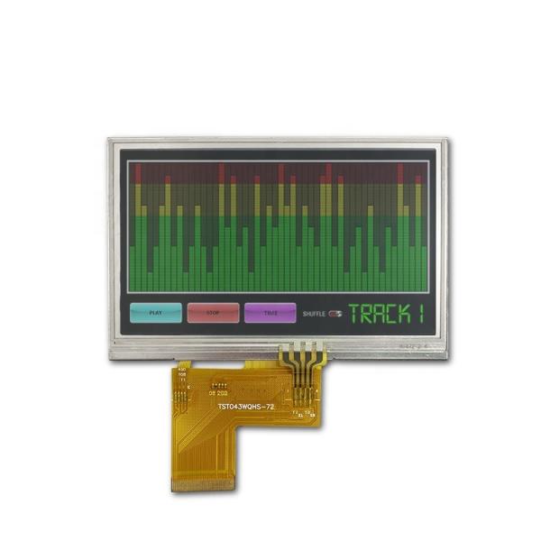 RGB 24bit 4.3 Inch Tft Display , 480x272 Tft Resistive Touchscreen