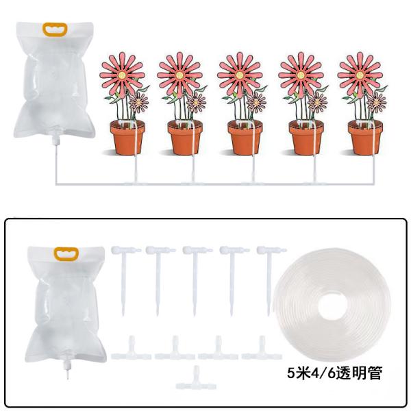 Extra Large Plant Drip Irrigation Bag Automatic Watering Bags Self Automatic Watering System Drip Irrigation Device With Adjustable Valve Switch For Gardening Flower Outdoor, Clear