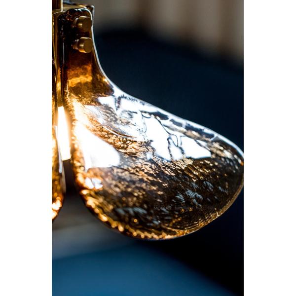 Vintage nordique Wabi Sabi Clover Lustre en verre Restaurant Café Chambre à coucher Pendant Light