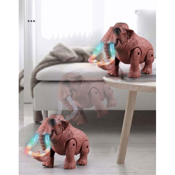 Finished Goods Children's Electric Toy Simulation Mammoth with Lights and Sounds
