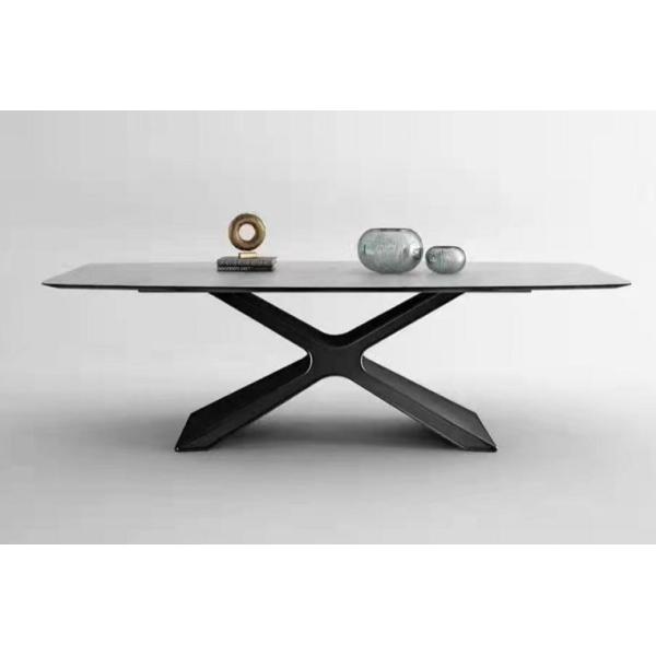 Contemporary Chic Ceramic Marble Top Dining Table And Chairs Unique Veining Patterns