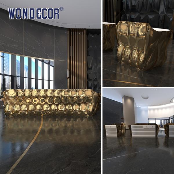 Приемный стол из нержавеющей стали в форме лепестков металлического искусства