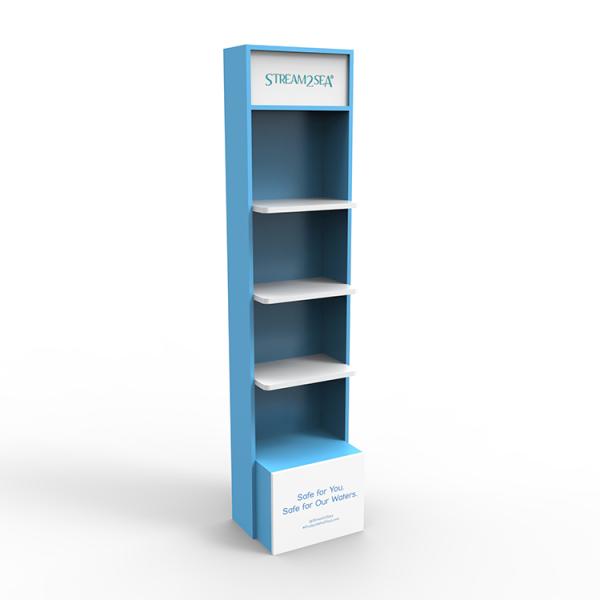 Деревянные косметические продукты кожи заботы младенца выставочных витрин продукта показывают деревянную стойку