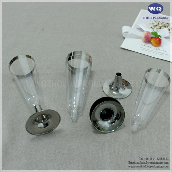 Disposable 5oz Plastic Champagne Cup Perfect For Outdoor Parties, Weddings, Picnics, Shatterproof Champagne Glasses