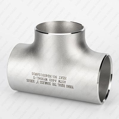 EN ASTM AISI DIN JIS Stainless Steel Equal Tee Butt Welded Pipe Fittings With SCH10-SCH180