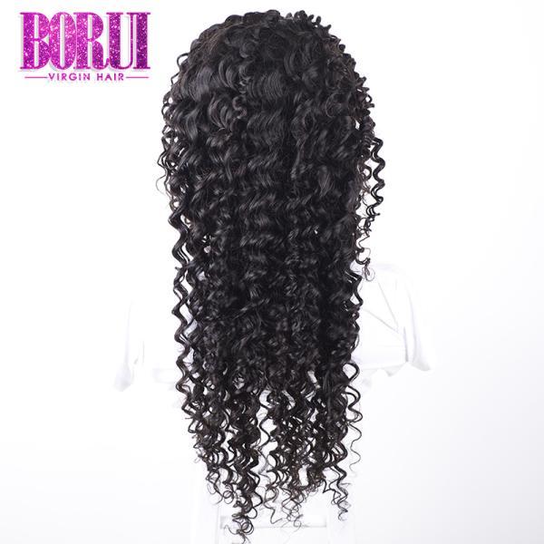 Глубокий парик фронта шнурка волны, человеческие волосы парика скручиваемости Джерри плотности 250% изготовленные на заказ