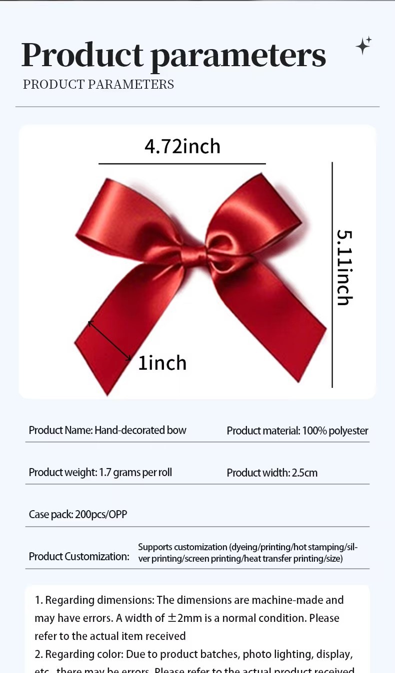 Factory Cheaper Price Packing Box Ribbon Bow Satin Ribbon for Decoration Wholesale