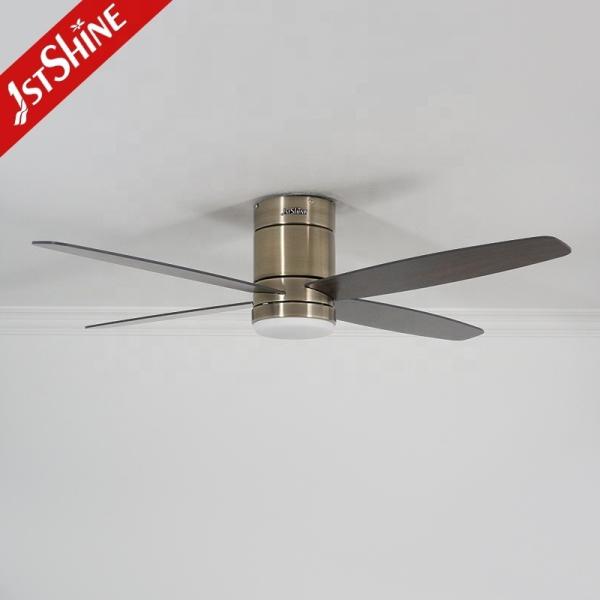 1stshine Antique Brass Color LED Ceiling Fan com estilo vintage remoto e vento natural