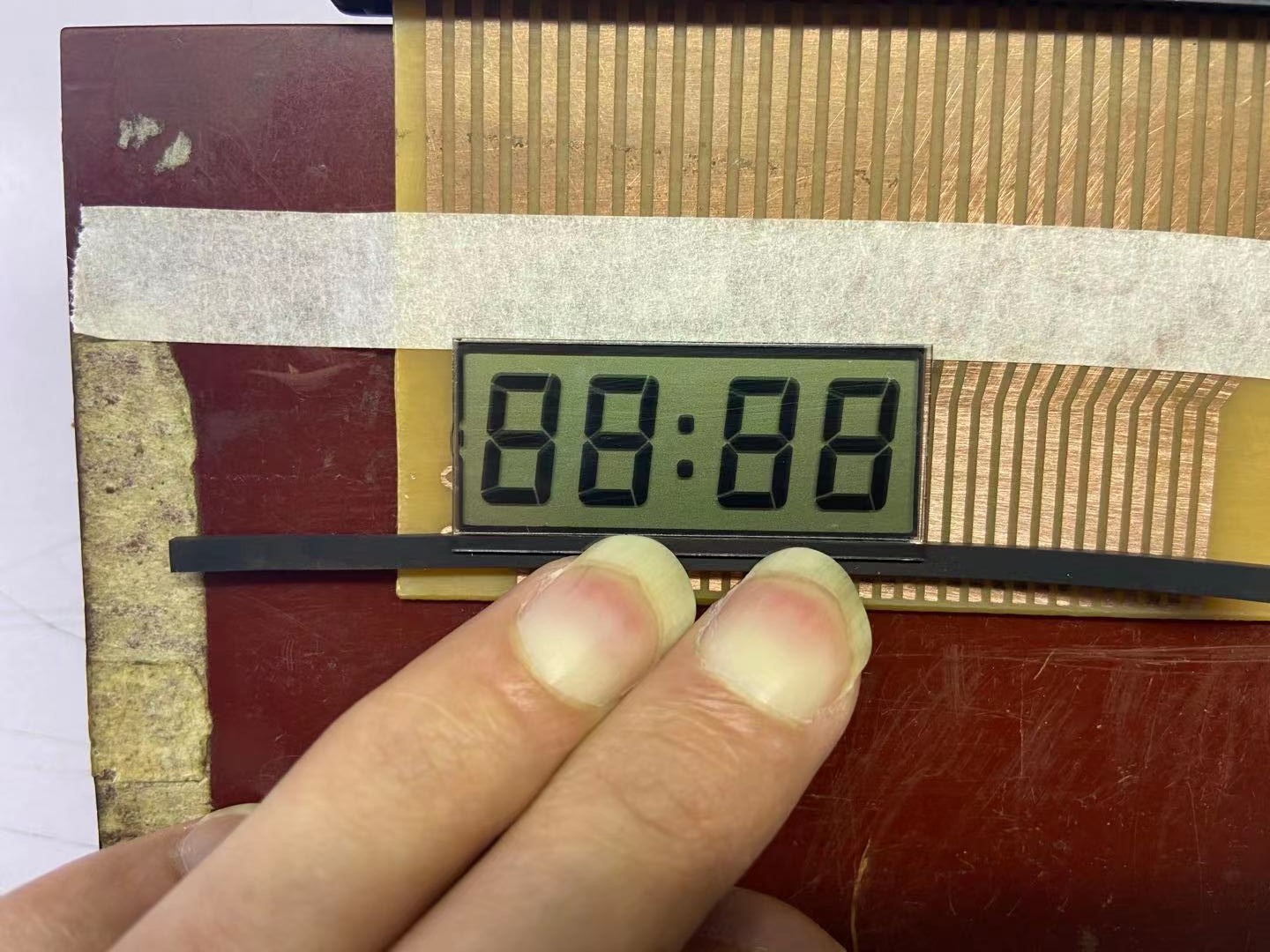 Положительный отражающий поляризатор TN LCD дисплей настройки 7 сегментов на час