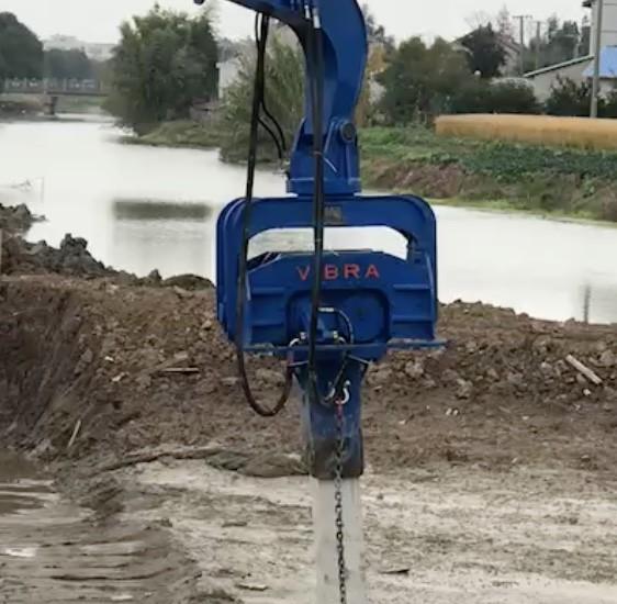 Motorista de pilha vibratório For Excavator da alta velocidade 8m