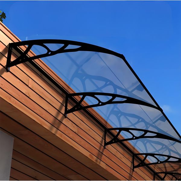 Mannual Polycarbonate Window Awning With Transparent  2.5mm Polycarbonate Solid Sheet Or 5.0mm Polycarbonate Hollow Sheet Made From PC Materials Of Board