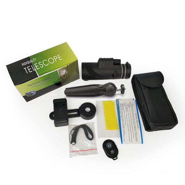телескоп сотового телефона 16x52 Monocular с переходником и треногой смартфона