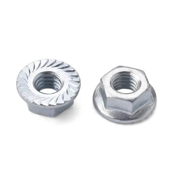 DIN 6923 Flange Nut Serrated Non-Slip Anti-Loosening Hex Nut Stainless Steel Flange Nuts