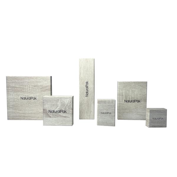 Slope Opening Wood Grain Cardboard Box Sandwich Paper Pendant Set Box