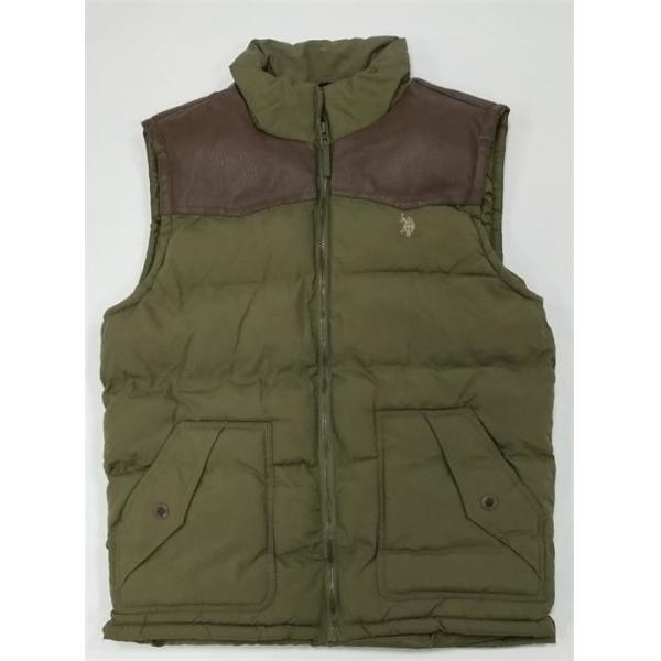 Mens Olive Green Puffer Vest Mens Big And Tall With Hood 5 Metal Zip