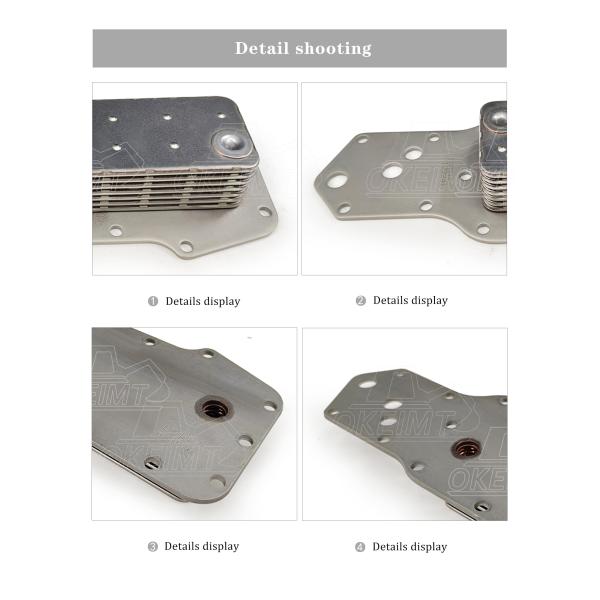 OKEIMT High Quality 3921558 Excavator Engine Oil Cooler 6BT Cummins Oil Cooler Core