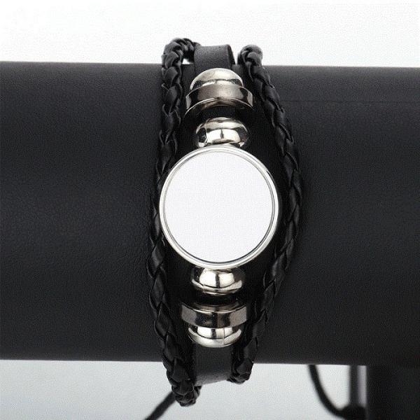 Valentine's Gift Jewelry Leather Cuff Bracelet Handmade Jewelry Men and Women Sublimation Leather Bracelet