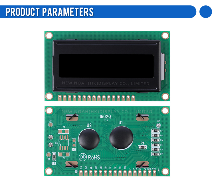 Russian DFSTN Black Film 1602Q IIC I2C Adapter Alphabet Font Screen ST7066U Character LCD Module