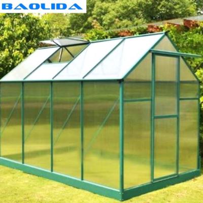 Barraca de alumínio Mini Frame Polycarbonate Sheet Commercial pequeno da estufa do metal
