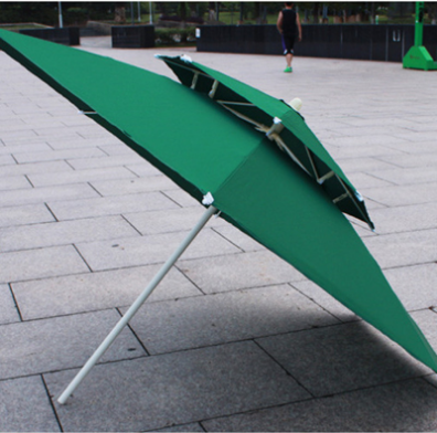 Outdoor Furniture 2.5m Double Top Fiber Umbrella for Sun Protection and Windproof