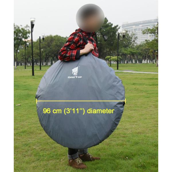 Large Skylight 360×210cm Pop Up Camping Tent For Beach